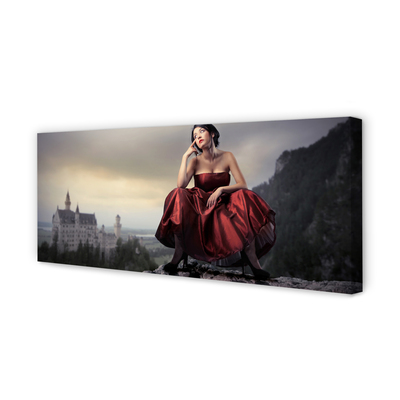 Canvas print Woman dress up