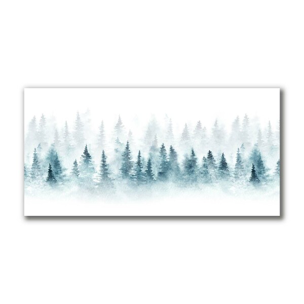 Canvas print Forest Christmas tree Christmas Snow