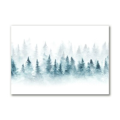 Canvas print Forest Christmas tree Christmas Snow