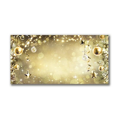 Canvas print Gold Christmas Holiday Decorations