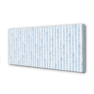 Canvas print Blue striped herringbone