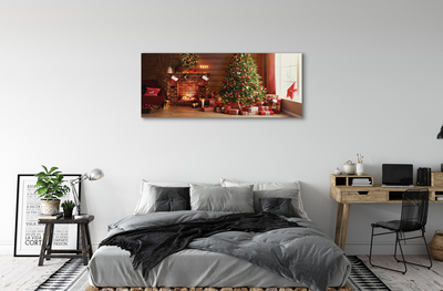 Canvas print Gifts christmas lights fireplace