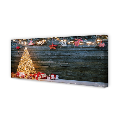 Canvas print Christmas tree decorations card