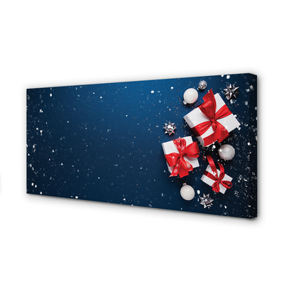 Canvas print The gifts snow