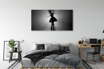 Canvas print Gray background ballerina