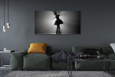 Canvas print Gray background ballerina