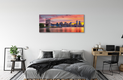 Canvas print Sunrise bridge