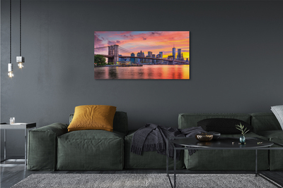 Canvas print Sunrise bridge