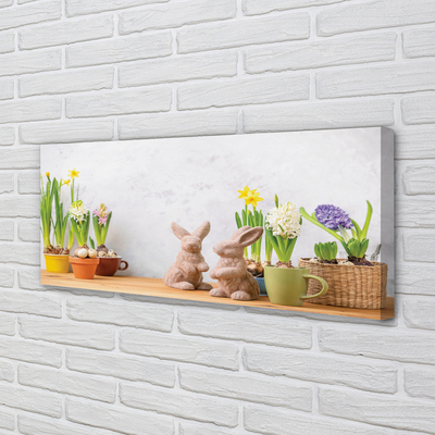 Canvas print Rabbit flower