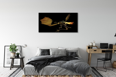 Canvas print Fire-breathing dragon