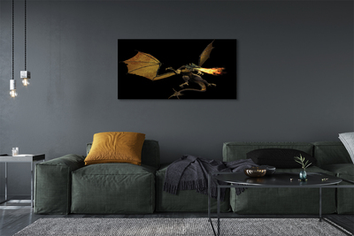 Canvas print Fire-breathing dragon