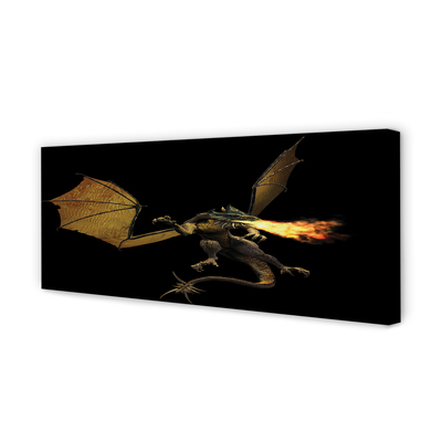 Canvas print Fire-breathing dragon