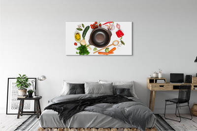 Canvas print Spoon tomato parsley