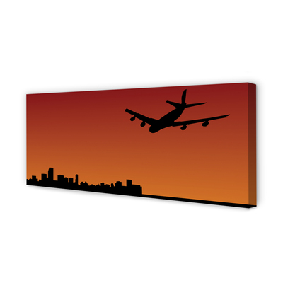 Canvas print Airplane sky