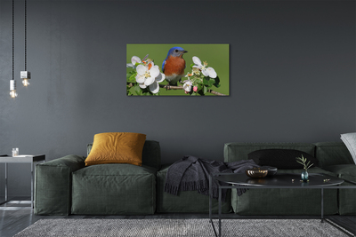 Canvas print Flowers colorful parrot