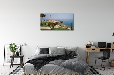 Canvas print Spain lighthouse coast