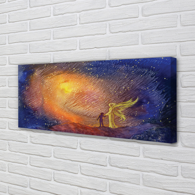 Canvas print Man sky