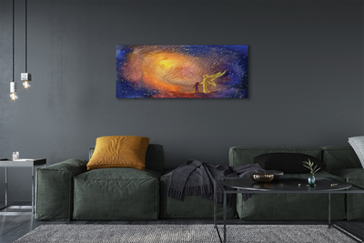 Canvas print Man sky