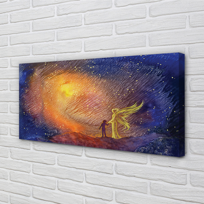 Canvas print Man sky