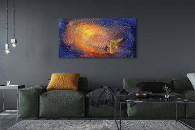 Canvas print Man sky