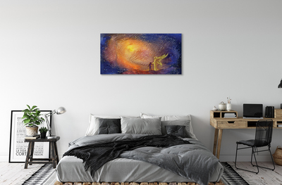 Canvas print Man sky