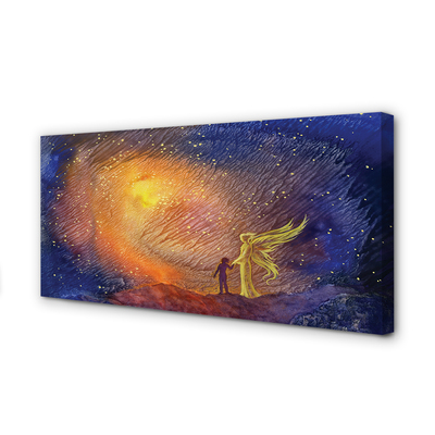 Canvas print Man sky