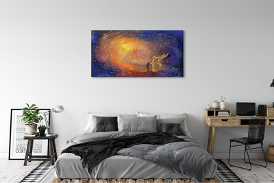 Canvas print Man sky