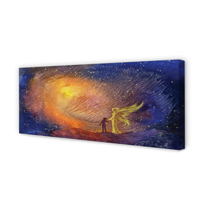 Canvas print Man sky