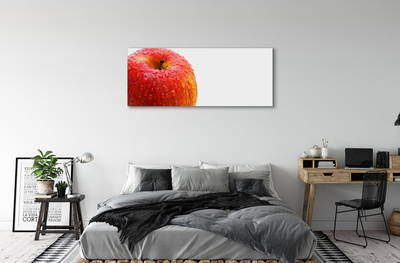 Canvas print Water drops on apple