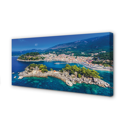 Canvas print City of the sea panorama greece