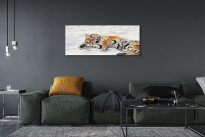 Canvas print Tiger winter