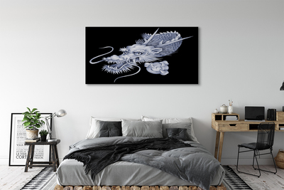 Canvas print Japanese dragon head