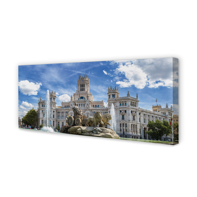Canvas print Fontaine palace madrid spain