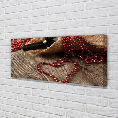 Canvas print Coral heart wine