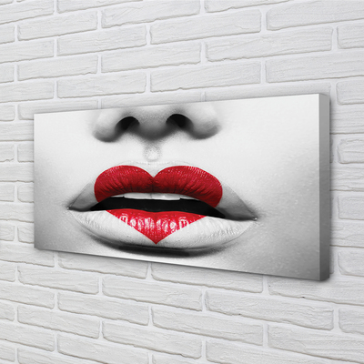 Canvas print Heart lips woman