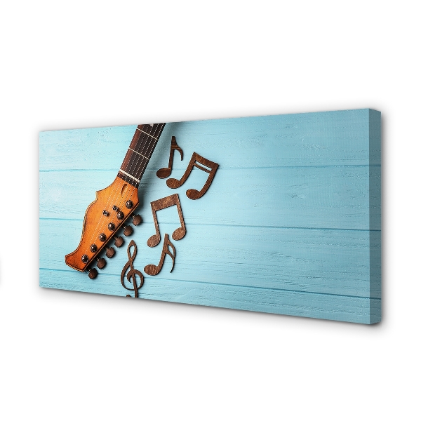 Canvas print Guitar notes