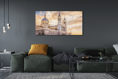 Canvas print Spain cathedral sunset