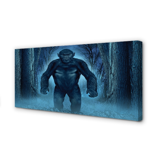 Canvas print Gorilla forest trees