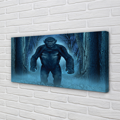 Canvas print Gorilla forest trees