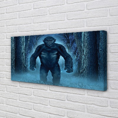 Canvas print Gorilla forest trees