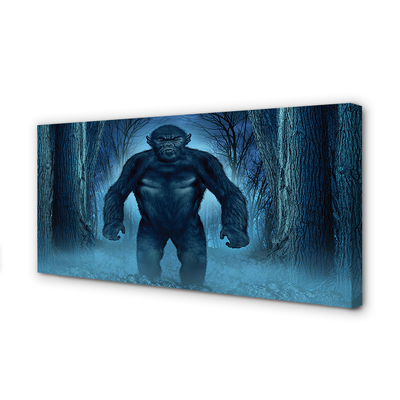 Canvas print Gorilla forest trees