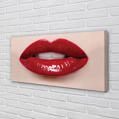 Canvas print Red lips