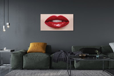 Canvas print Red lips
