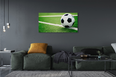 Canvas print Grass football