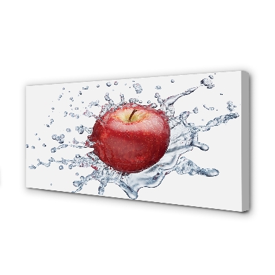 Canvas print Red apple in water