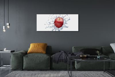 Canvas print Red apple in water