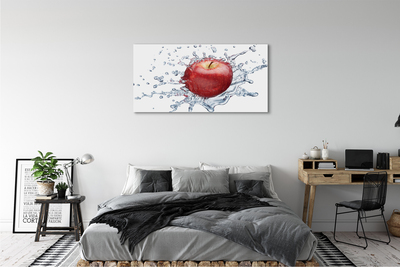 Canvas print Red apple in water