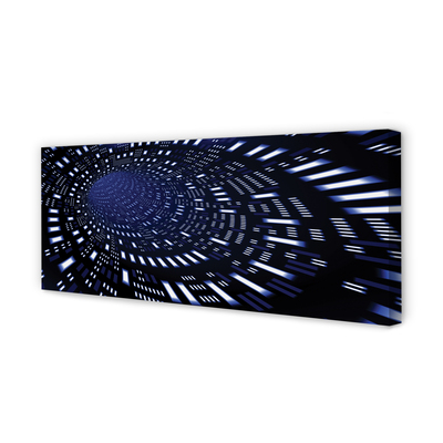 Canvas print 3d blue tunnel