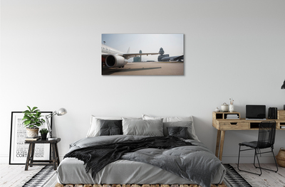 Canvas print Sky building airplane airport