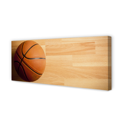 Canvas print The ball in the basket on the floor